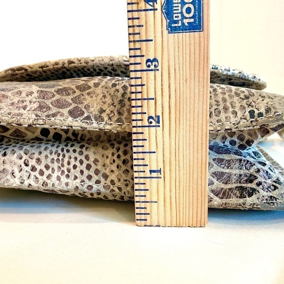 Elliott Lucca Vintage Python Snakeskin Rojo Flap Crossbody - Picture 9 of 10